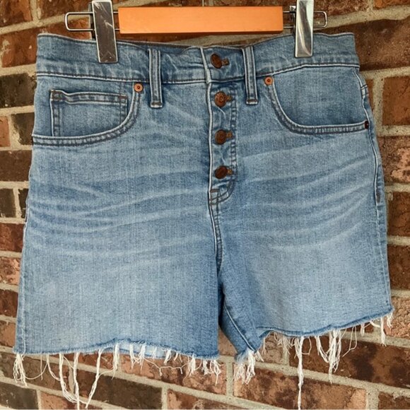 Madewell  *  Denim Shorts  Button Front Edition  High Rise  Size 27 - Picture 3 of 14